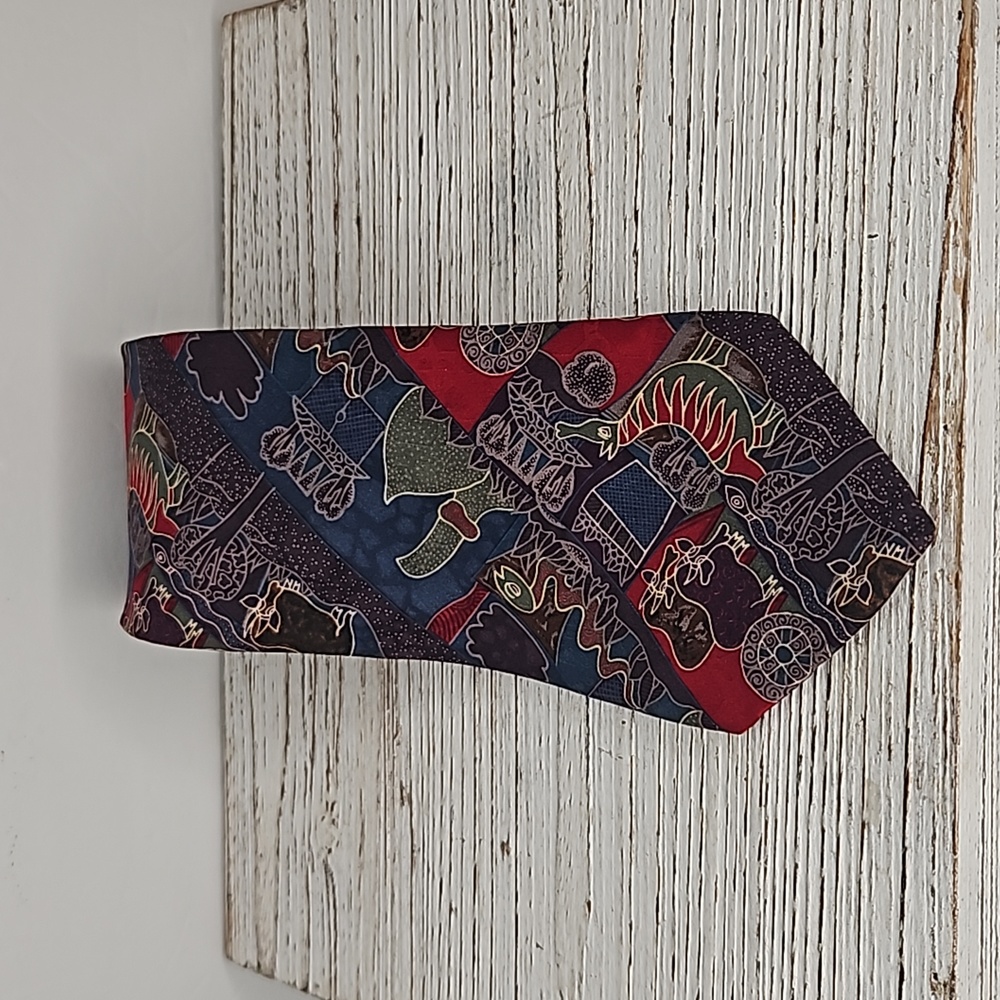 Christian Dior men's animal print tie